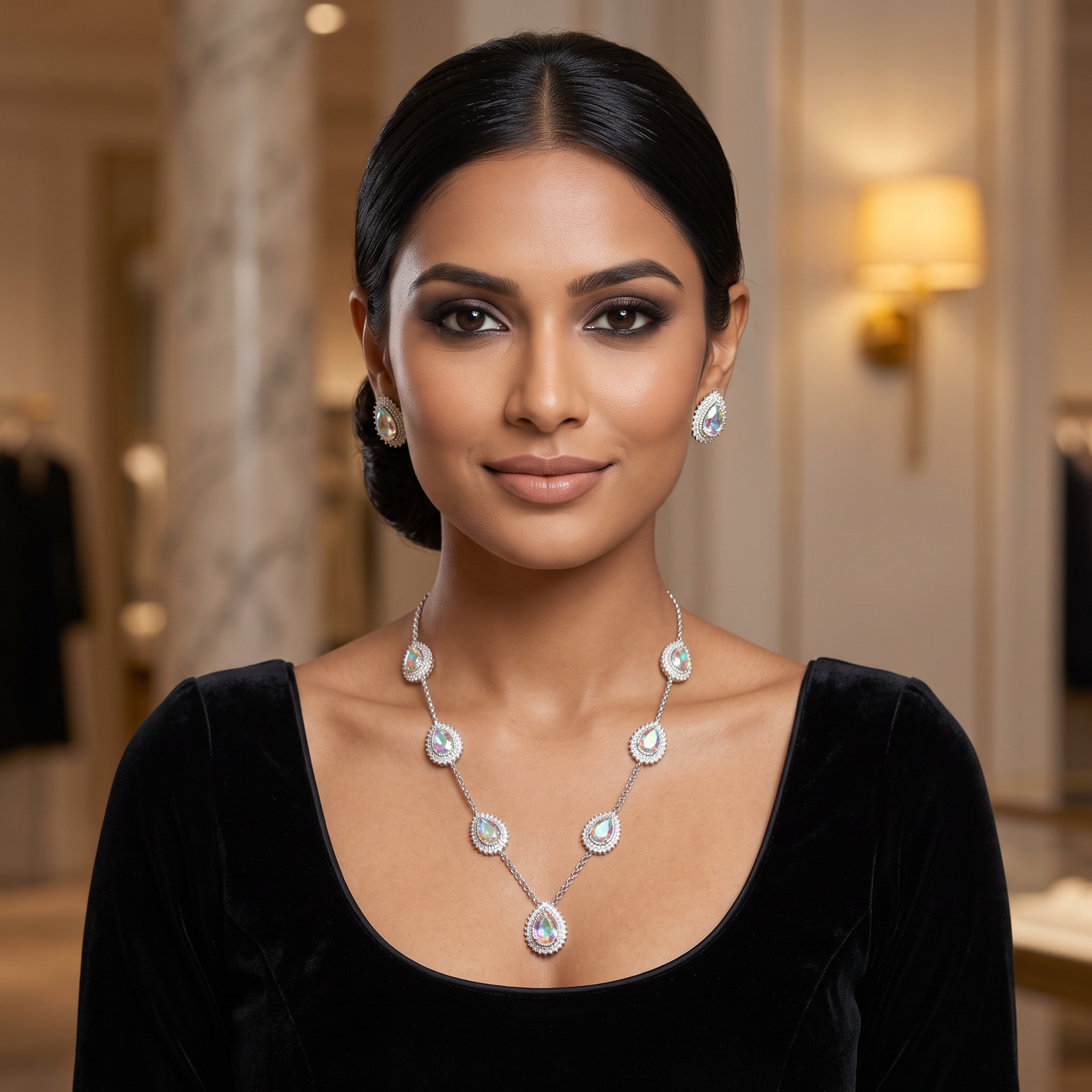 Valerie Premium Crystal Necklace Set
