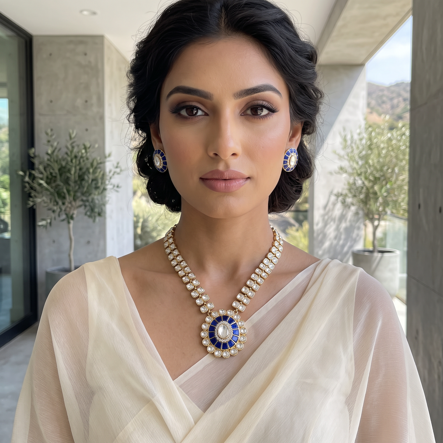 Lucia Polki Kundan Necklace Set