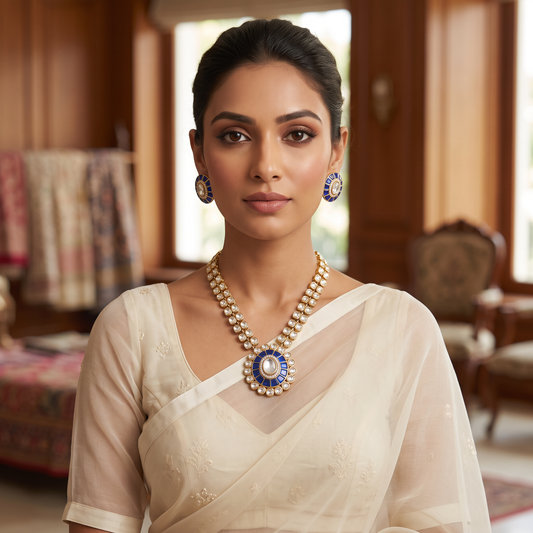 Lucia Polki Kundan Necklace Set