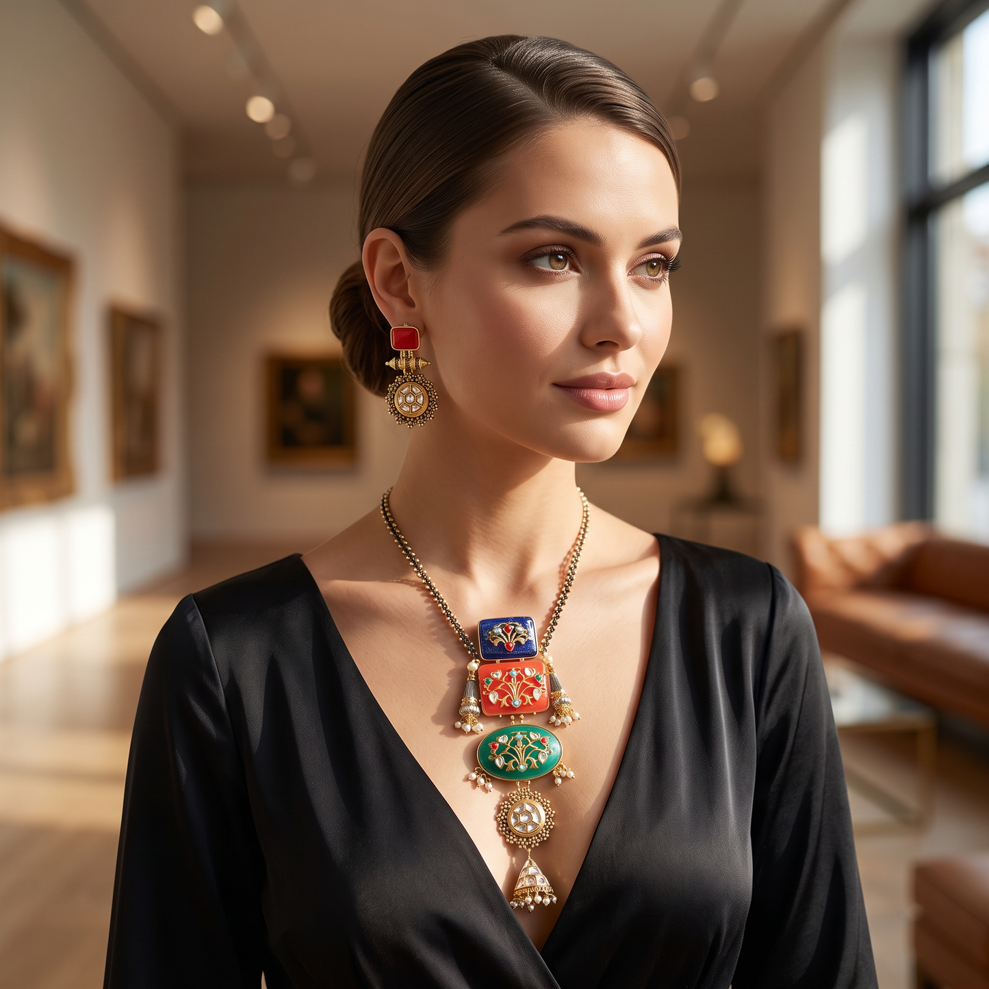 Kiara Designer Handcrafted  Fusion Necklace Set