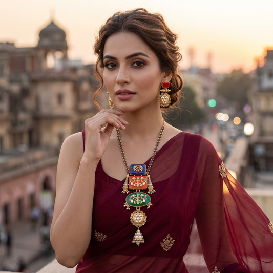 Kiara Designer Handcrafted  Fusion Necklace Set