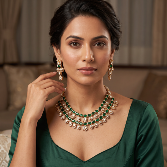 Zoe Premium Moissanite Necklace Set