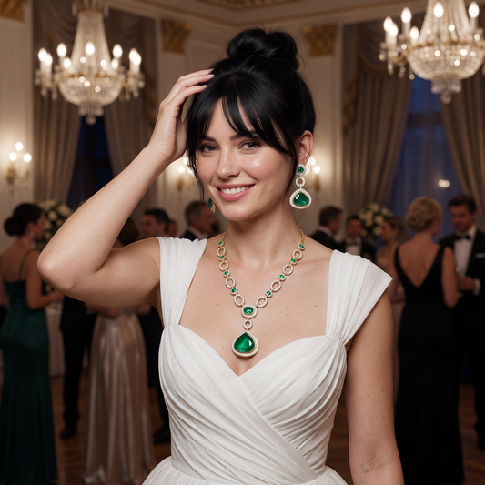 Demelza Premium Designer Doublet Long Necklace Set