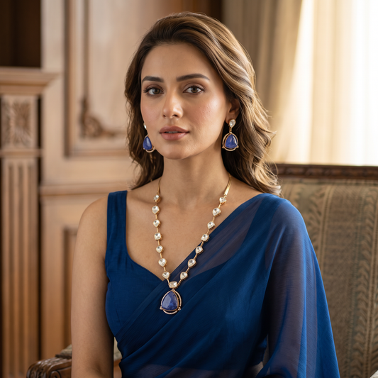 Vienna Moissanite Pota Doublet Necklace Set