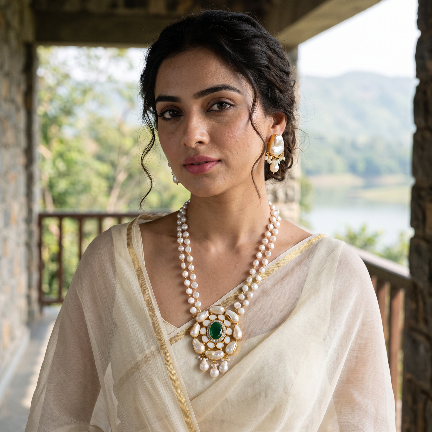 Baroque Pearl Necklace Set