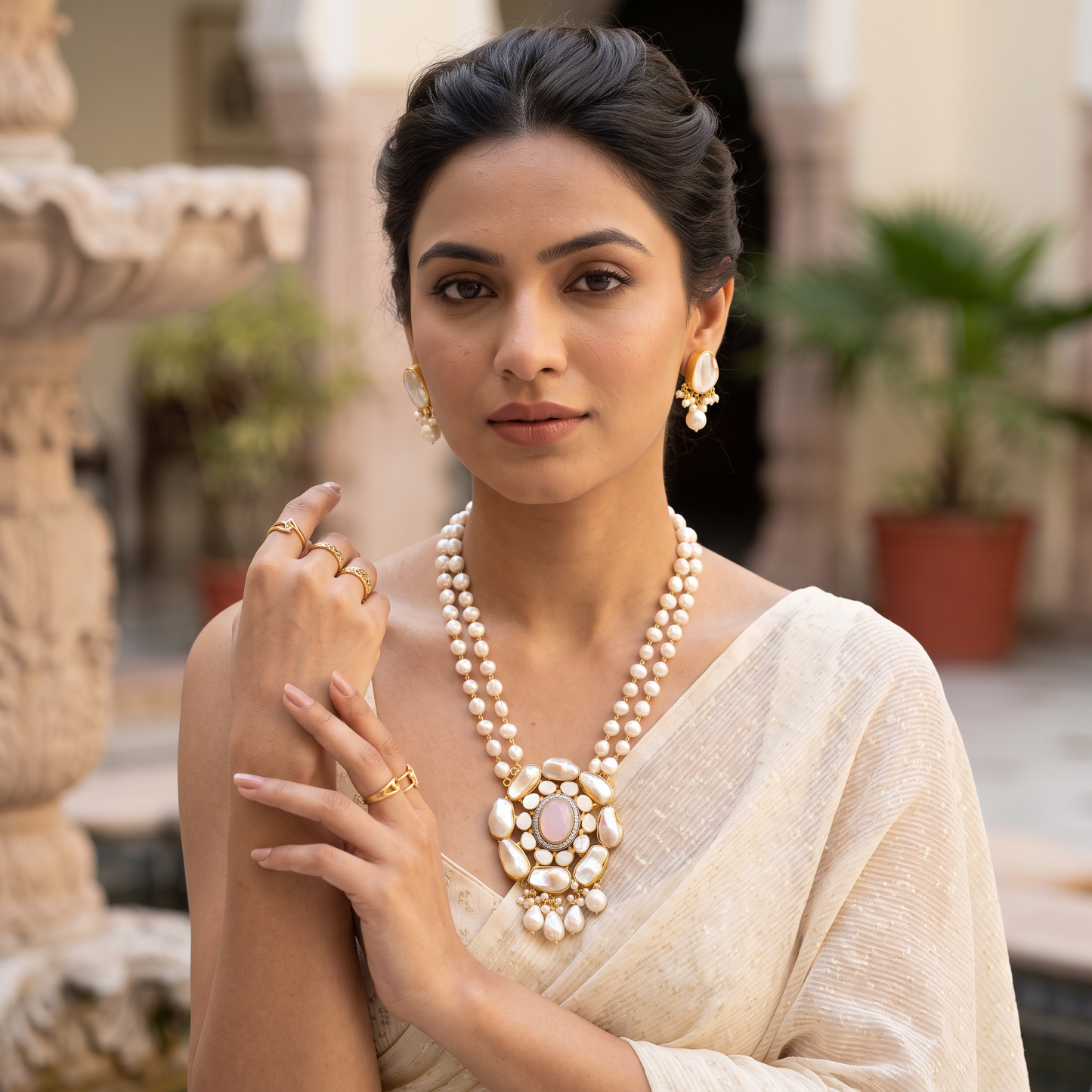 Baroque Pearl Necklace Set