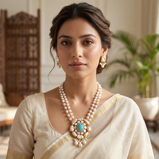Baroque Pearl Necklace Set