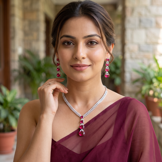 Anne-AD Crystal Necklace Set