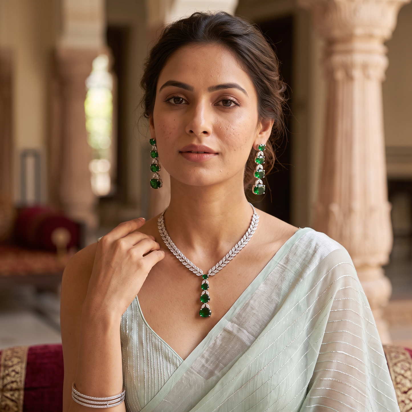 Anne-AD Crystal Necklace Set