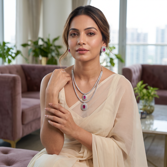 AD Stone Necklace Set