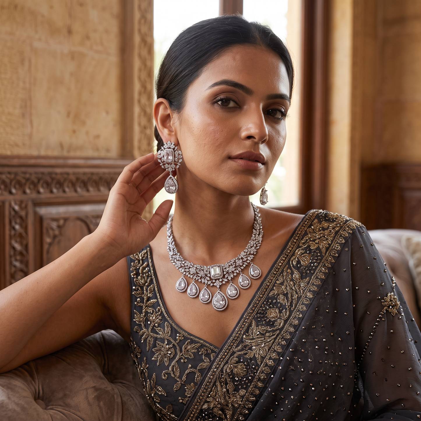 Jessica Crystal Necklace Set