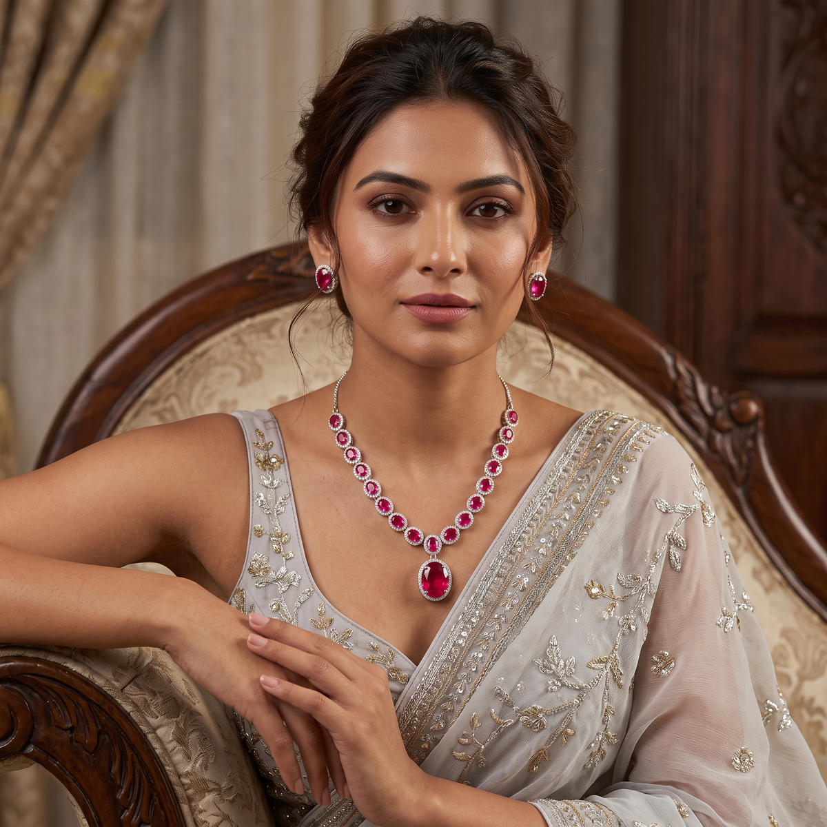 Colette CZ Statement Necklace Set