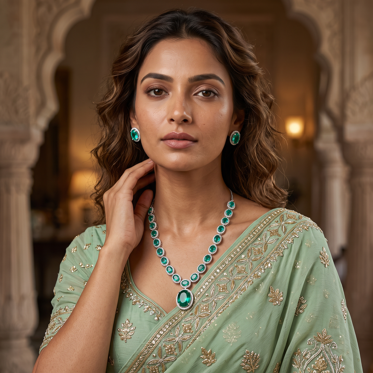 Colette CZ Statement Necklace Set