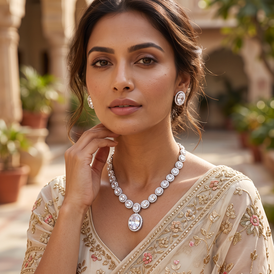Colette CZ Statement Necklace Set
