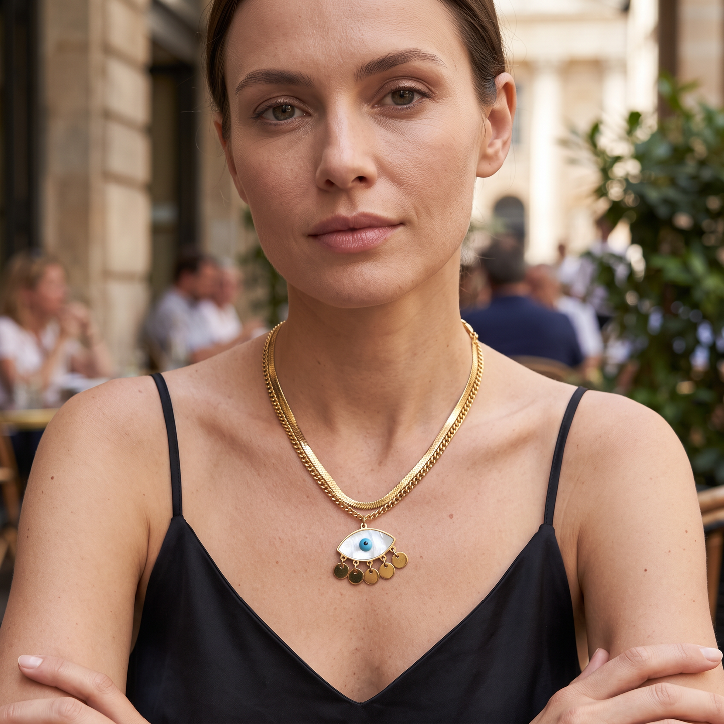 Freya Evil Eye MOP Necklace