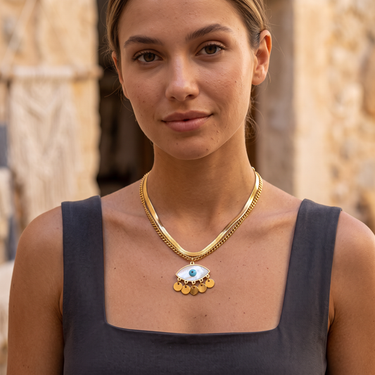 Freya Evil Eye MOP Necklace