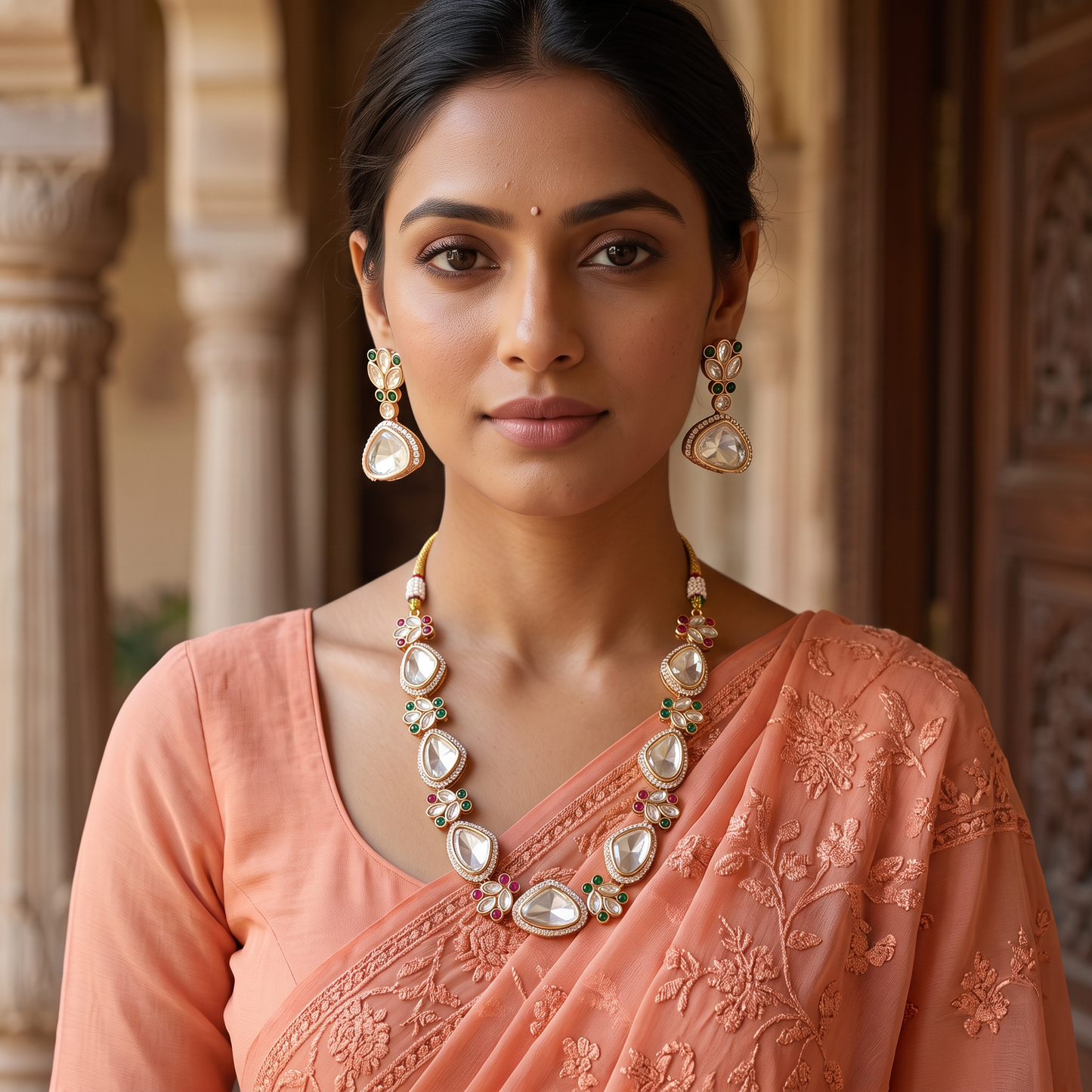 Ariella Polki Necklace Set