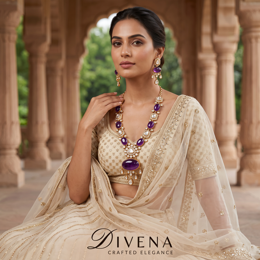 Melissa Premium Moissanite Long Necklace Set