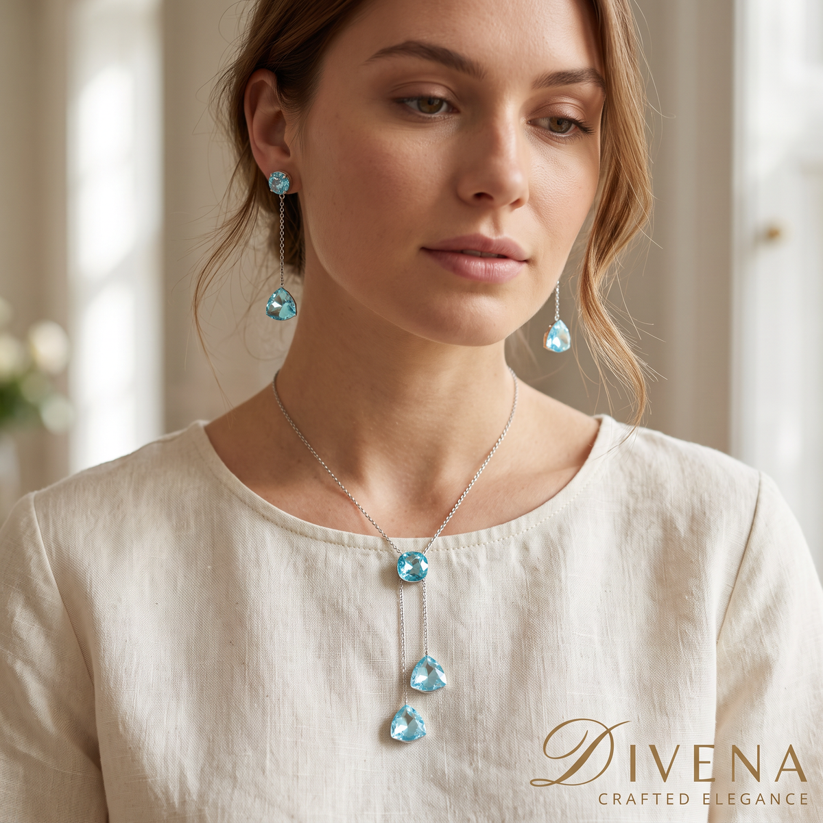 Trio Crystal Necklace Set
