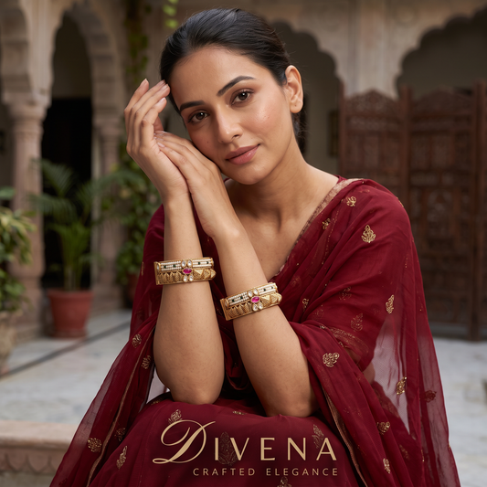 Emmeline Rajwadi Kundan Bangle