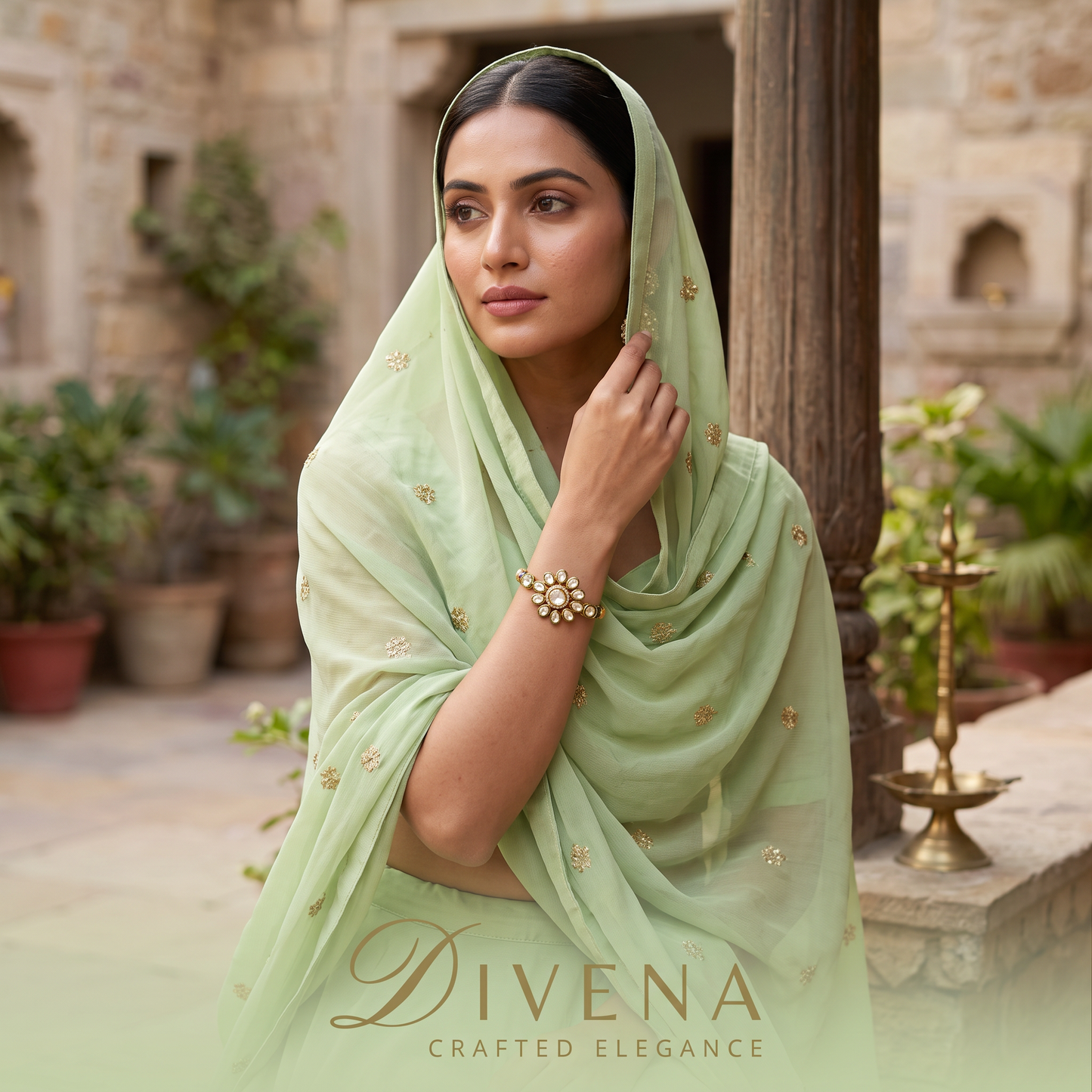 Daisy Kundan Bracelet