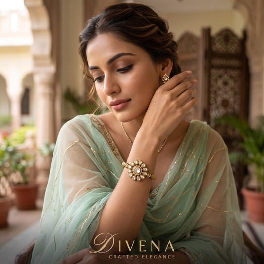 Daisy Kundan Bracelet