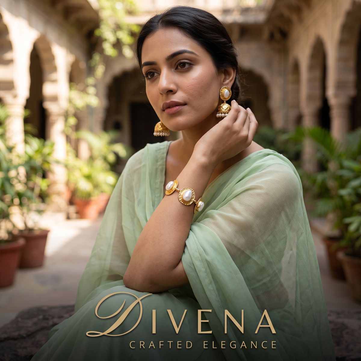 Lily Baroque Pearl Bracelet – Divena handcrafted Indian jewellery