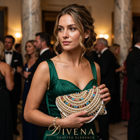Handmade Designer Stone Clutch Bag