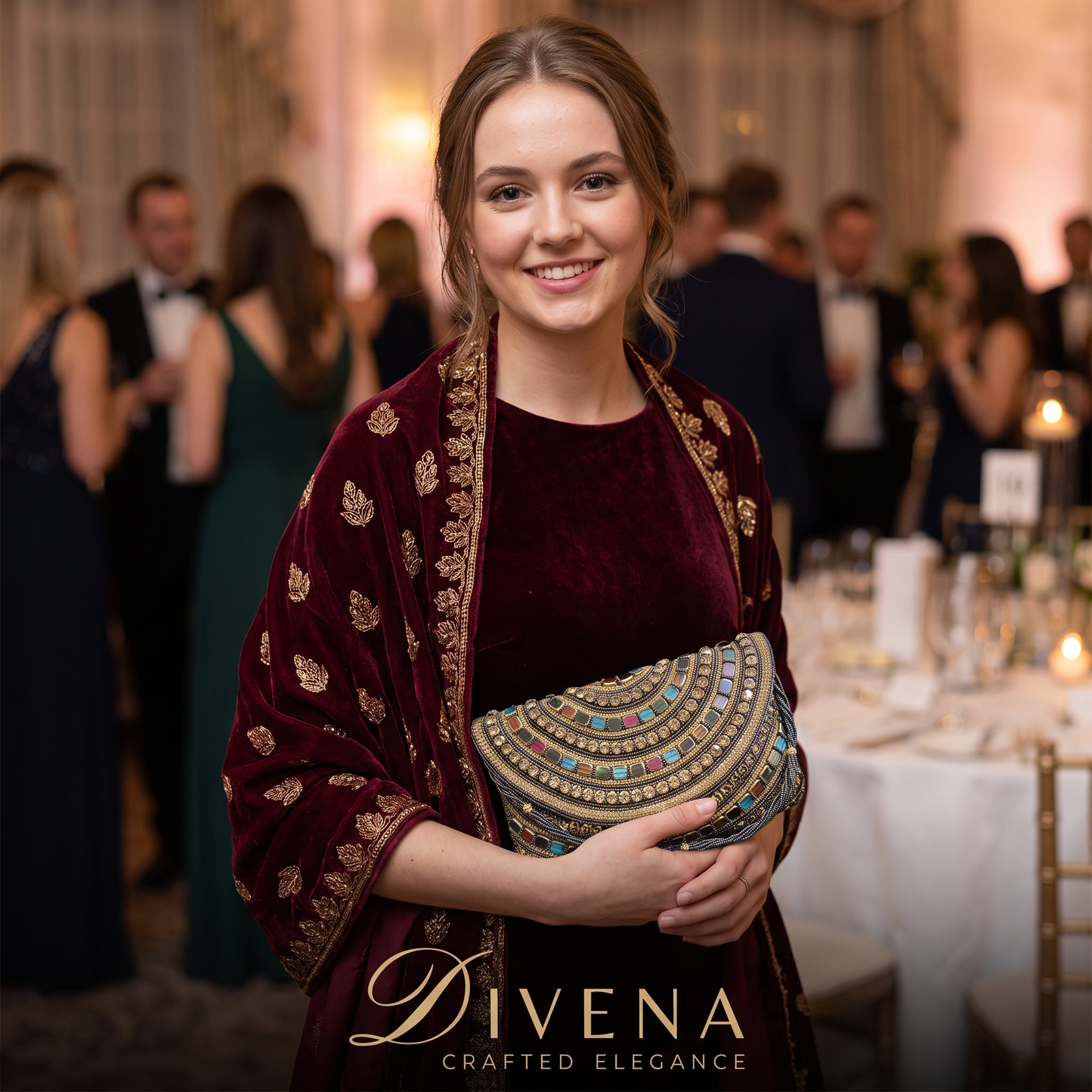 Handmade Designer Stone Clutch Bag