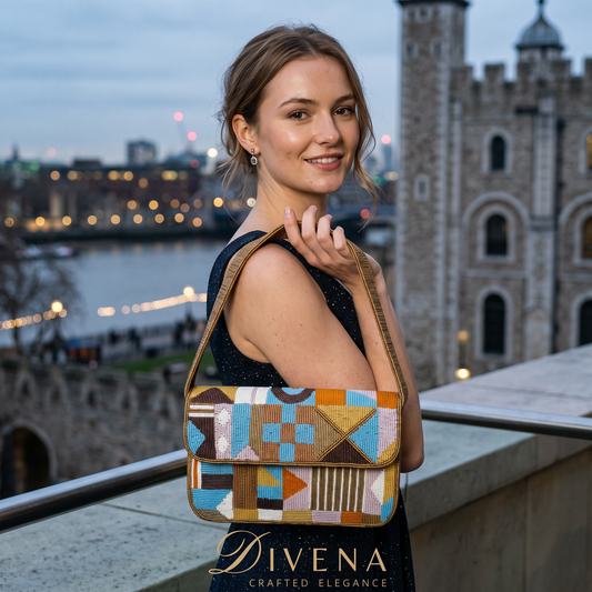 Handcrafted Multicolour Beaded Shoulder Bag