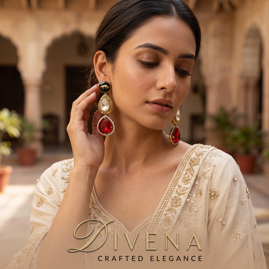 Clara Doublet Kundan Dangle Earrings