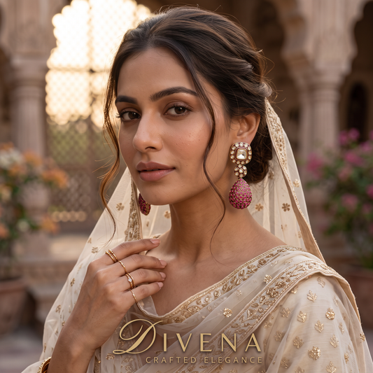 Premium Polki Dangler Earrings