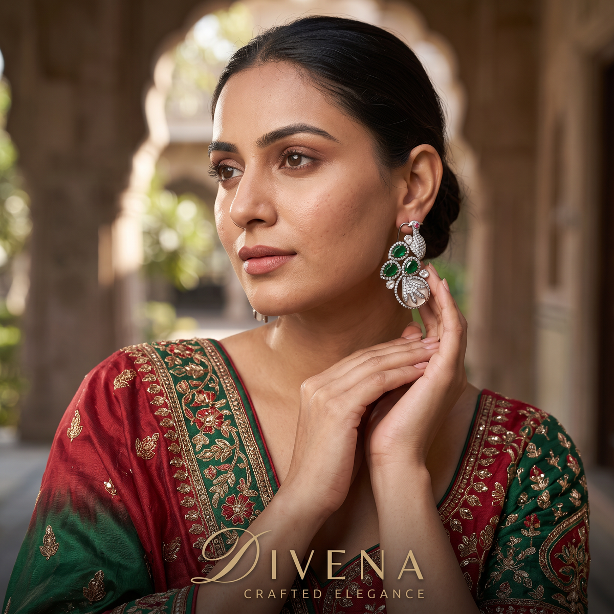 Valencia MOP Peacock Earrings