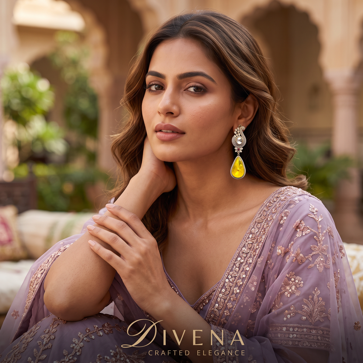 Annabel Doublet Stone Statement Earrings