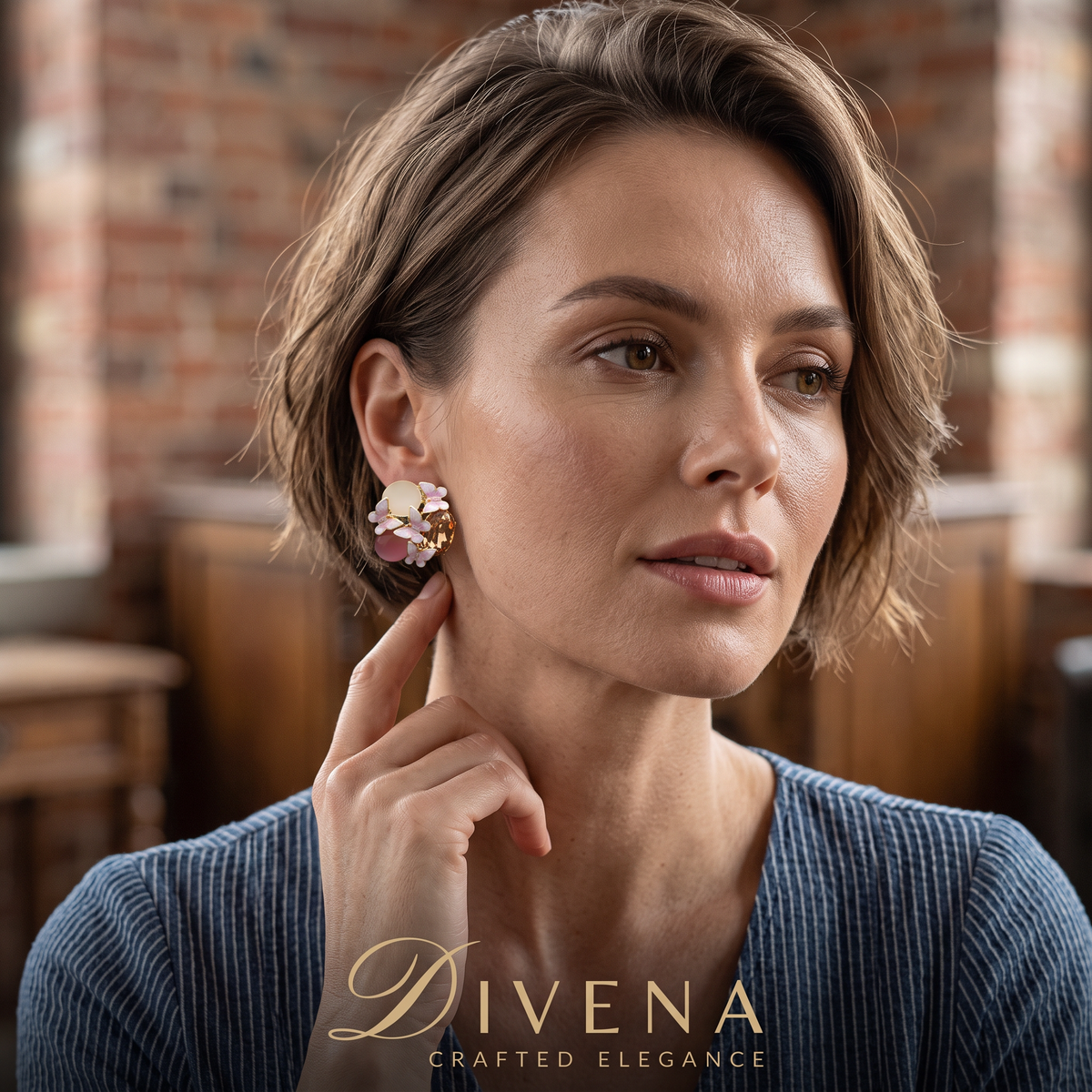 Charlotte Butterfly Clustered Crystal Earrings
