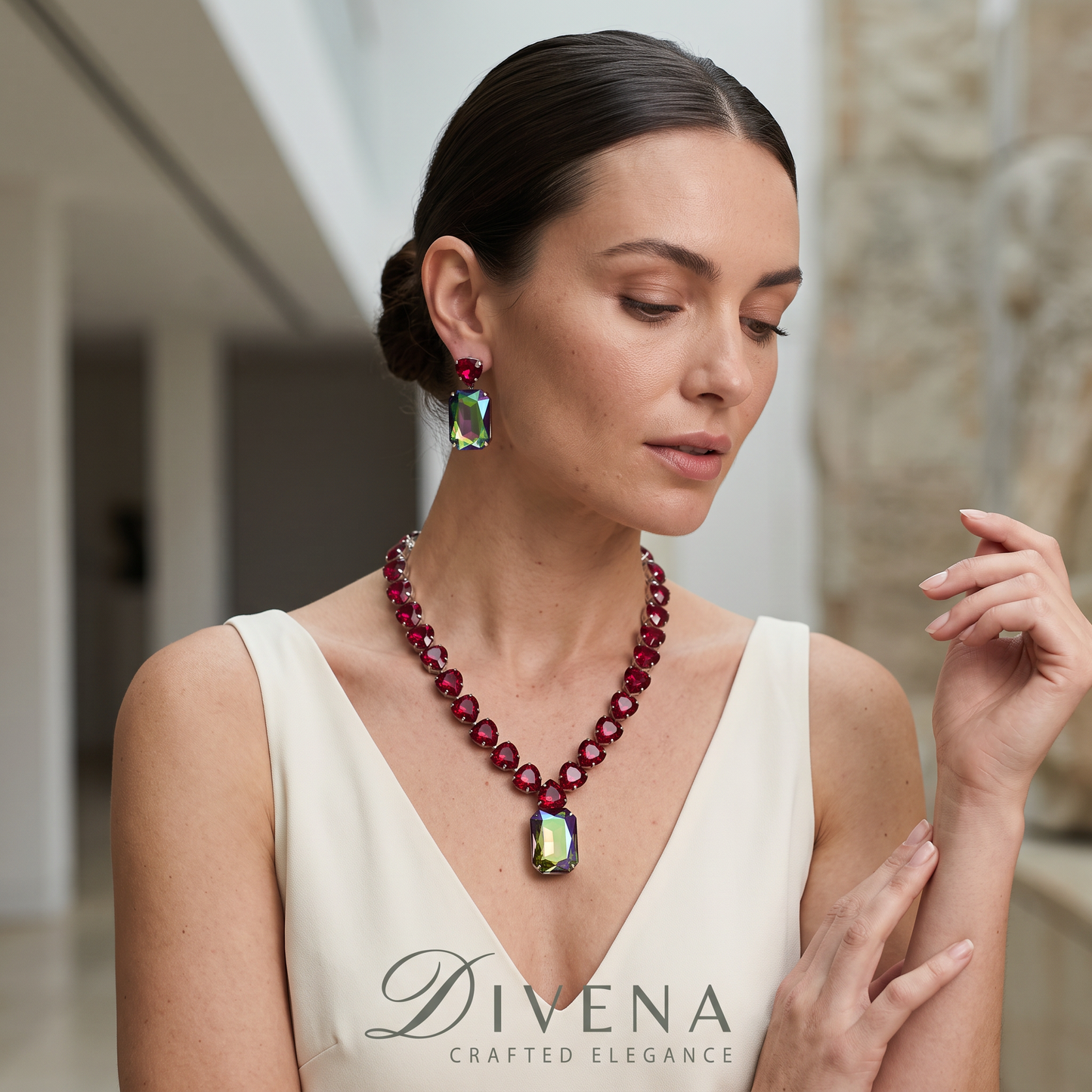 Magical Crystal Statement Necklace Set