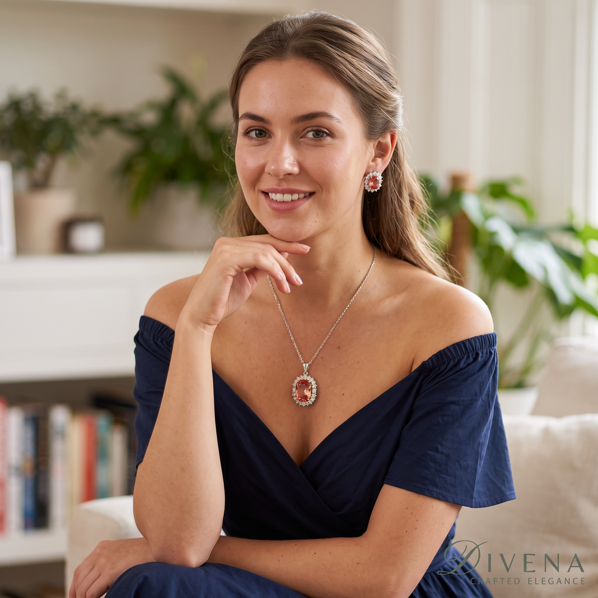 Zara CZ Crystal Pendant Set