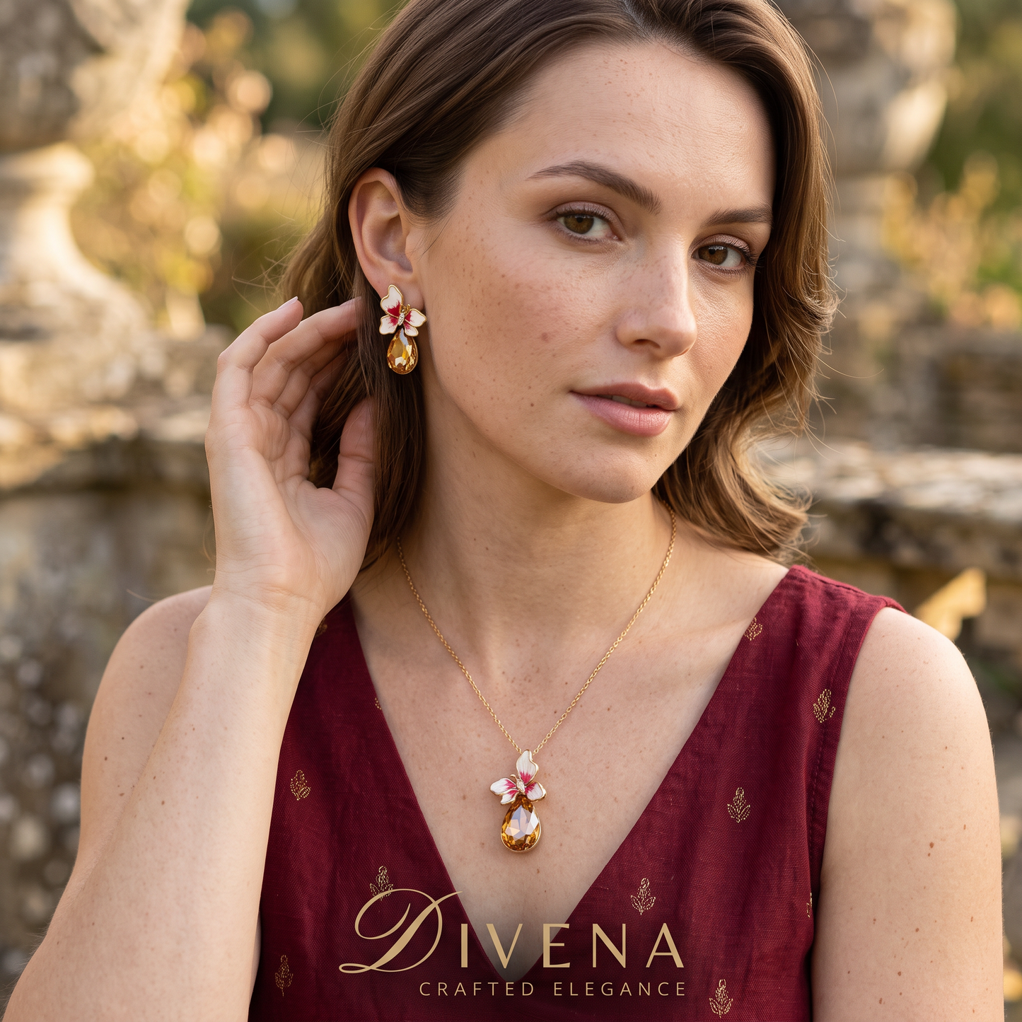 Florence Crystal Pendant Set