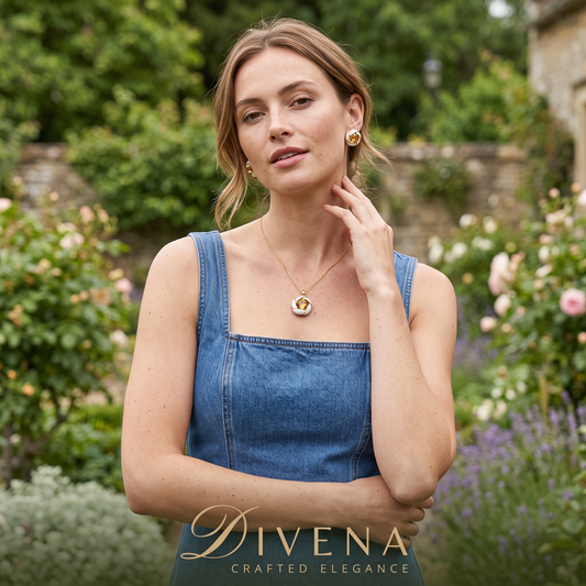Eden Enamel Crystal Pendant Set