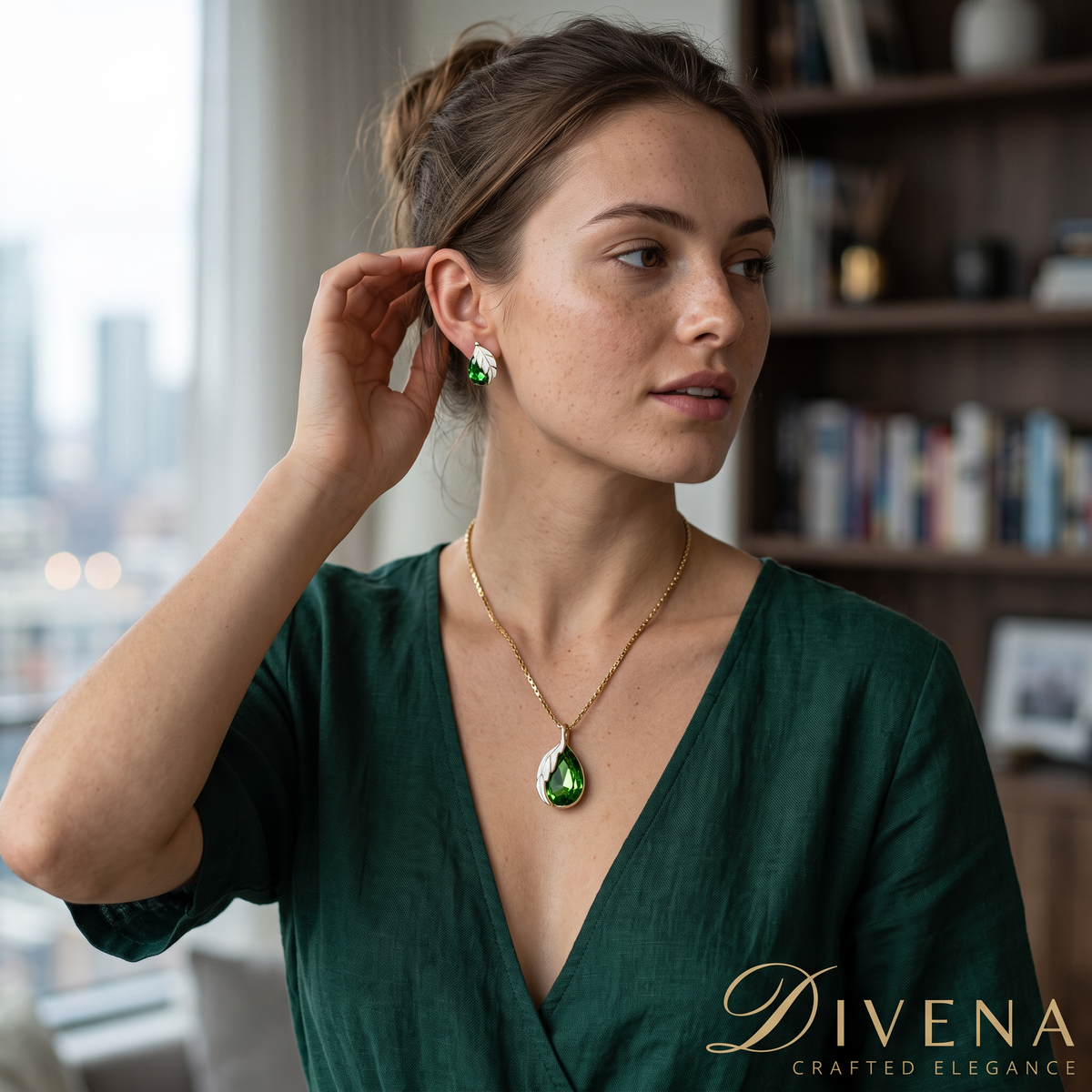 Freya Crystal Pendant Set