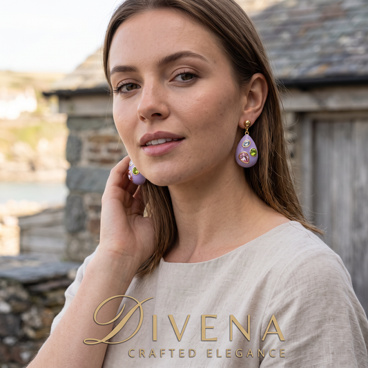 Jennifer Enamel Dangle Earrings