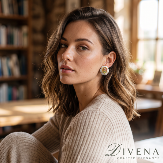Jasmine Enamel Crystal Studs