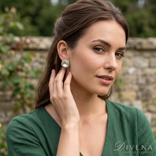 Lee Kundan Studs – Divena handcrafted Indian jewellery