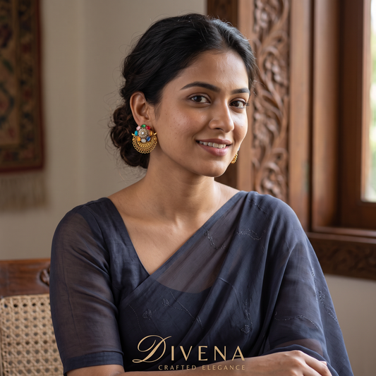 Gold Plated Fusion Natural Stones Studs