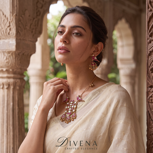 Jade Pachi Kundan Pendant Set