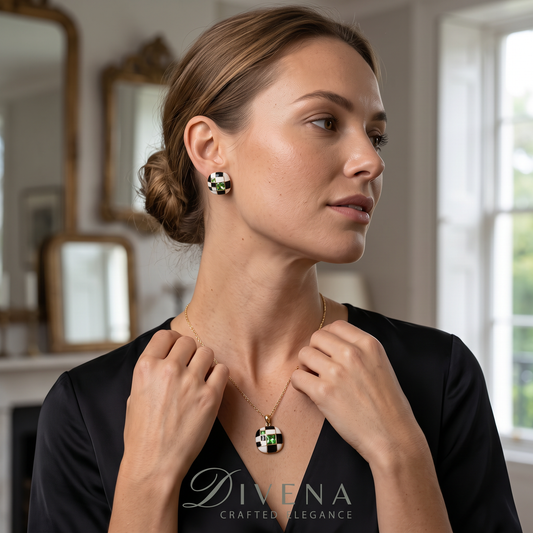Blake Enamel Pendant Set