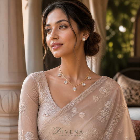 Alisha Moissanite Pendant Set