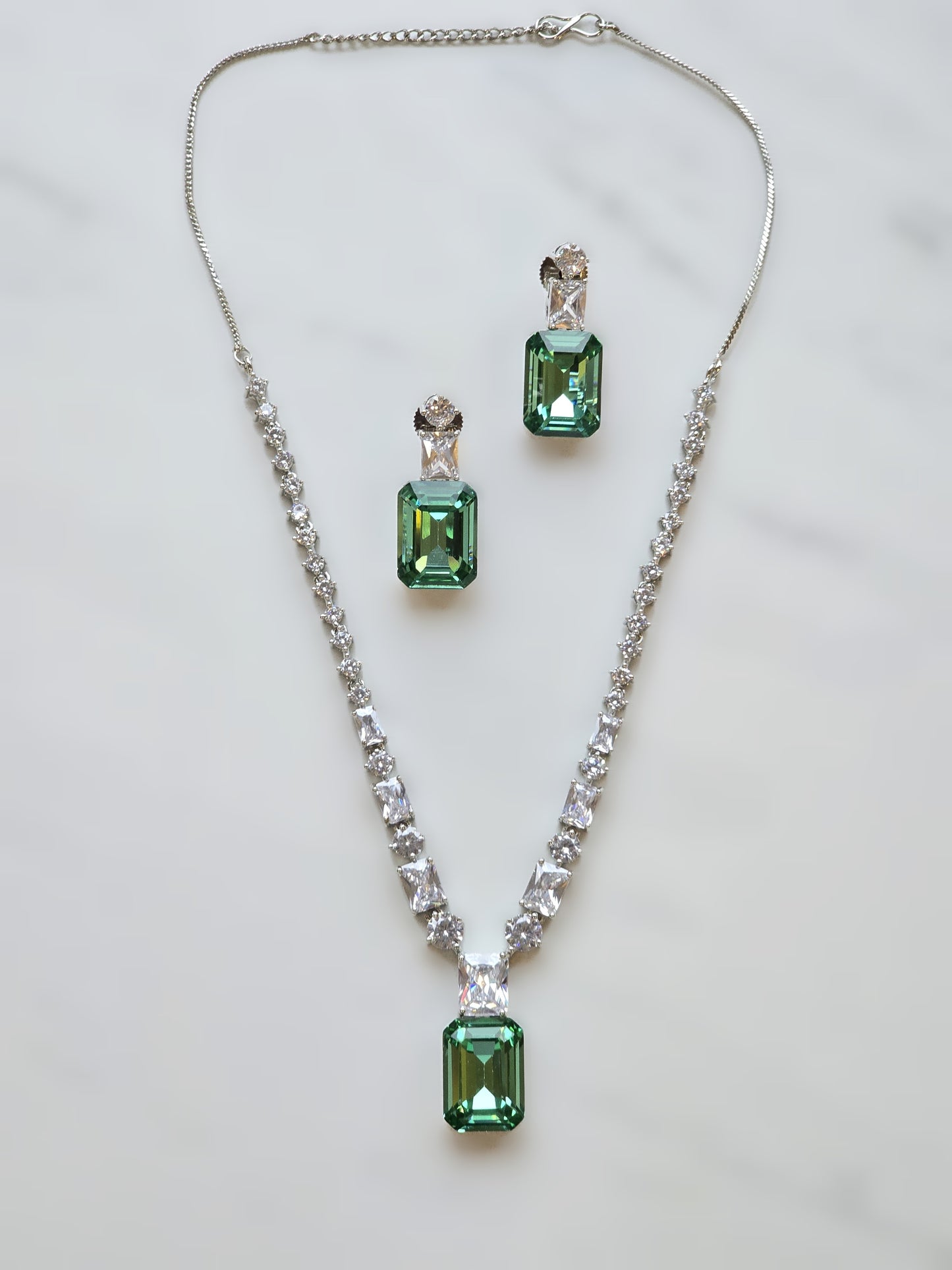 Leona Crystal & Zircon Necklace Set