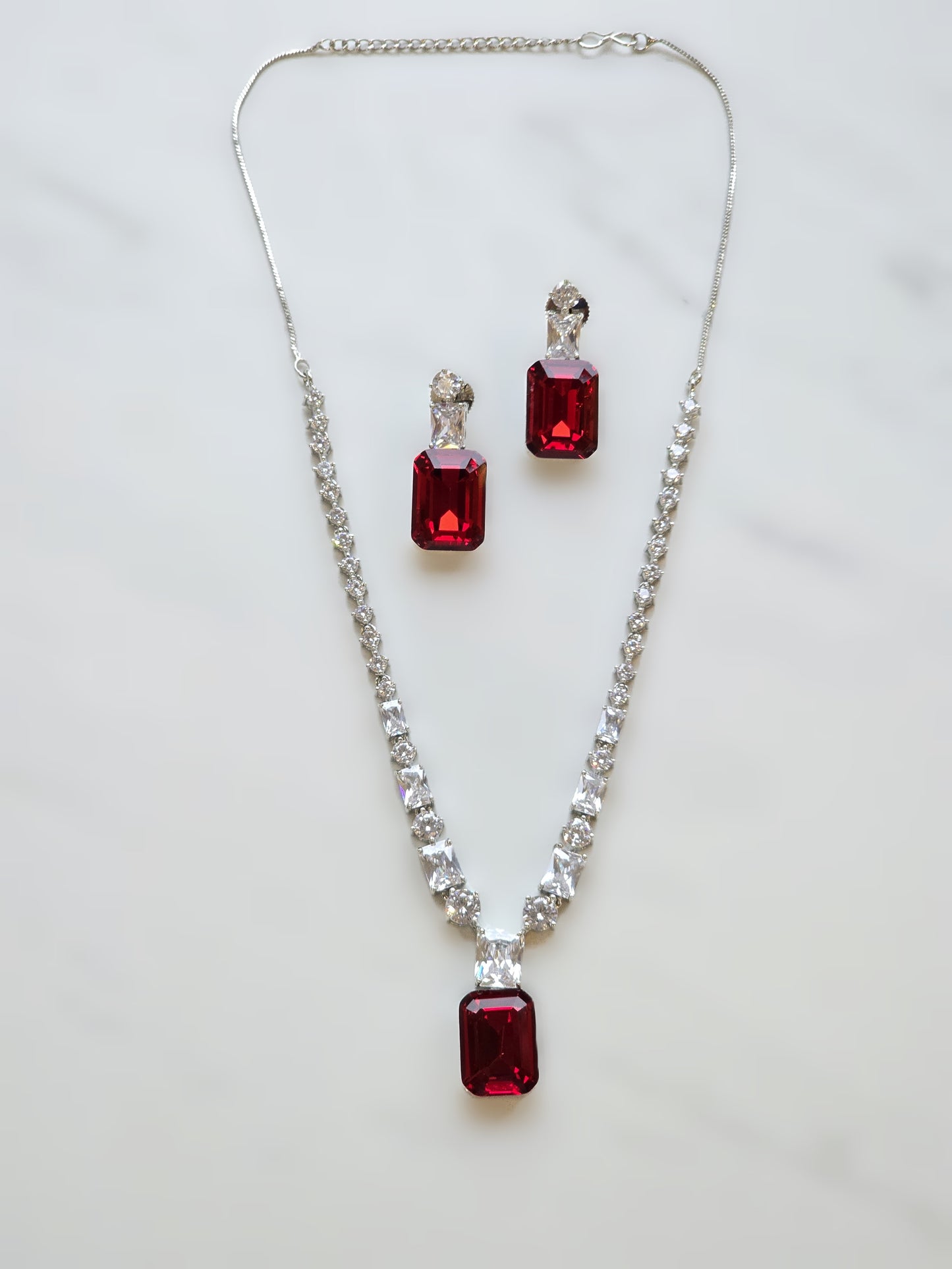 Leona Crystal & Zircon Necklace Set