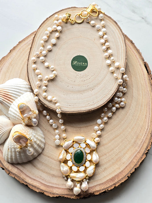 Baroque Pearl Necklace Set